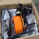 VEVOR Drain Cleaning Machine 50 FT x 1/2 Inch, Sewer Auger Auto Feed with 4 Cutter & Air-activated Foot Switch for 2" to 4" Pipes, Orange, Black