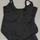 FeelinGirl Shapewear Bodysuits for Women Tummy Control Body Suits Deep V Neck Thong Body Shaper (X-Large, Black)