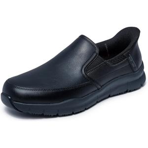 Skechers Men's Nampa Broxtin Hands Free Slip-in Safety Shoes (13, Black)