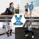 Adjustable Weighted Vest for Women & Men, 4-10lb/11-20lb/20-32lb Vest with 6 Ironsand Weights for Strength Training and Home Workout, Weight Vest with Reflective Strip for Running, Walking (Blue)