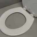 BEMIS 500EC 390 Toilet Seat with Easy Clean & Change Hinges, 1 Pack Round, Cotton White