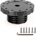 RASTP Aluminum Steering Wheel Adapter, Sim Racing Gaming Steering Wheel Adapter for Thrustmaster T300, T500, TS-PC, TS-XW (Black)