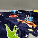 Jekeno Dinosaur Glow in The Dark Blanket Dino Gift Throw for Kids Boys Girls Birthday Christmas Halloween Easter Decor for Age 1-16 Years Old Teens Child Toddler Son Throw Navy Blue 50"x60"