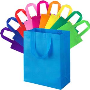 30Pcs Gift Bags Medium Size, Reusable Goodie Bag, Gift Bags with Handles for Party Favors, Birthday, Baby Shower (1 count(pack of 30), 30pcs-10 Colors)