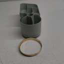 Makeup Organizer Countertop with Drawer 360 Rotating Brush Holder Storage Large Capacity Skincare Cosmetic Display Cases for Vanity Bathroom Desktop, Model 3016 Green