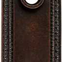 Renovators Supply Manufacturing Door Back Plate Brass 7 1/4 in. Escutcheon Cover Ornate Doorplate in Oil Rubbed Bronze Finish