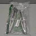 9 Inch Kitchen Tongs, Cooking Tongs with Silicone Tips and Stainless Steel Handle, Non Stick Heat Resistant Tongs for Cooking, Buffet, Salad Serving (9", White) 2pcs