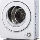 Euhomy Portable Clothes Dryer for Laundry, 1.5 Cu. Ft. Small Portable Dryers for Clothes, 120V Electric Dryer with Stainless Steel Drum, 850W Dryer Machine for Apartments, White