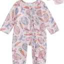 My First Easter Baby Girl Newborn Carrot Eggs Footie Romper Infant One Piece Jumpsuit Coming Home Outfits Clothes (A Carrot Eggs Pink, Newborn)