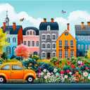 1000 Piece Puzzle for Adults, Small Town Scenery Jigsaw Puzzle, Impossible Puzzles Game, Interlock Perfectly No Dust, Home Decoration Puzzle, Gifts for Easter Earth Mothers Day