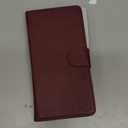 SUANPOT Compatible with Samsung Galaxy S25 Wallet case with RFID Blocking Credit Card Holder,Flip Book PU Leather Protective Cover Women Men for Samsung S25 Phone case Wine Red