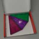 Magnetic Tiles Building Block Set: 16PCS Isosceles Triangle Expansion Pack Construction Building Blocks, Starter Set for Kids Ages 3+ (Nf-t16)