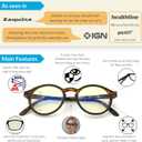 J+S Blue Light Reading Glasses for Women Men | 3 in 1 Readers Block Harmful Blue-Light 100% UVA UVB |3.0+ Diopter