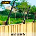 8-Pack Angle 25 Fence Post Extender, 31" Fence Barbed Wire Extend Armfor Outdoor Fences to Increase Height, Protect Privacy and Pets Jumping Off (8, 31in-25Angles - Wood Post)