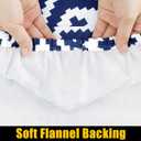 2 x Smiry Rectangle Table Cloth Cover, Waterproof Elastic Fitted Picnic Tablecloth for 5 Foot Tables, Wipeable Flannel Backed Vinyl Tablecloths for Camping, Dining, Outdoor (Navy, 30" x 60")