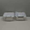 2 Pack Large Glass Storage Containers with Lids 85oz/10.5cup Big Airtight Glass Food Storage Containers for Rotisserie Chicken Watermelon Meal Prep, BPA Free, Freezer Dishwasher Oven Safe (gray)