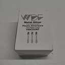 WDF 100 Piece Silver Forks Disposable - 7.48 Inch Silver Plastic Forks - Baroque Silverware for Dessert Cake - Heavy Duty Plastic Fork for Christmas Party, Wedding or Daily Using