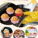 YQER 60 Pack 10oz Mini Cake Pans with Lids, Spoons, Stickers - Disposable Square Brownie Baking Cups - Individual Small Aluminum Foil Loaf Tins for Muffin, Ramekins, Cupcake - Catering, Gift, Pink