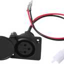 KAMIER XLR Charger Port for Razor MX650 MX500 SX500 Mcgrath Dirt Rocket Bike Eco Smart Metro Kids Electric Scooter E-Scooter E-Bike Off Road Motocross Parts 3 Pin 2 Wires