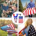 American Flag Cape Costume, 4th of July Outfits Set Patriotic Headband Glasses Sticker Wristbands Patriotic USA Party Accessory 4th of July Independence Day Accessories