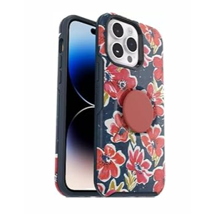 OtterBox + Pop Symmetry Series Slim Case for iPhone 14 PRO (ONLY) with PopSockets PopGrip - Non-Retail Packaging - Black
