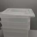 IRIS USA File Box, Plastic File Organizer with Lids for Letter/Legal File, Portable Document Box For Moving, Storage Bin with Durable and Secure Lid, Stackable Nestable BPA-Free, Clear 35 Qt. 4 Pack