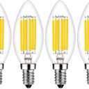 E14 LED Bulb Dimmable 60W Equivalent 2700K Warm White, E14 Light Bulbs European Base 6W 600Lumens AC120V, E14 Edison Bulb for Turkish Lamp Light Bulb Replacement, 4 Pack