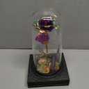 Valentines Rose Glass Flowers Gifts for Her, Galaxy Crystal Light Up Rose in A Glass Dome, Valentines Day Gifts for Wife Mom Girlfriend, Butterfly Birthday Gifts for Women, Purple Presents