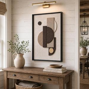 Hoemzon Wall Art for Living Room, Farmhouse Neutral Abstract Decor 16x24In
