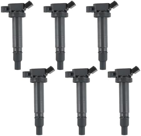 A-Premium Set of 6 Ignition Coil Pack Compatible with Toyota FJ Cruiser Tacoma Tundra 4Runner V6 4.0L Replace# UF495, 90919-02248, 90919-02260, 90919-A2001, 90919-T2005