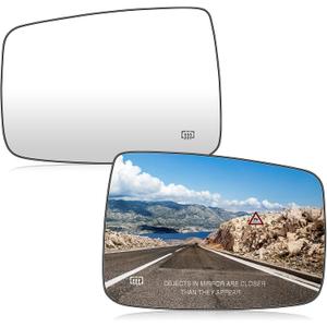 Left & Right Side Heated Convex Mirror Glass Fits for 2009-2017 Dodge Ram 1500, 2010-18 Ram 2500 Replacement for 68079363AA 68050299AA 1 Pair