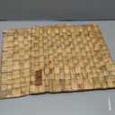Natural Water Hyacinth Placemats, Handwoven Square Table Mats, Heat-Resistant Dining Set, 8x8, 10x10, 12x12 Inch Options (Set 2, 12 in Square)