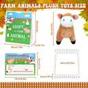 63 Pcs Farm Animal Party Favors Include 20 Mini Stuffed Animals 20 Foldable Farm Boxes 20 Adoption Card 1 Adopt Sign 2 Fence for Adopt a Farm Animal Adopt a Pet Party Favors