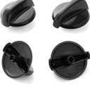 WB03K10216 Stove Knobs Cooktop Replacement Parts for GE Range Cooktop Oven Knobs KIP 5F30 222D1140 General Electric Black Gas Cooktop GE Surface Burner Control Knobs 4 Pcs