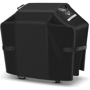 KINGLY 55 Inch Grill Cover for Outdoor Grill, 600D Heavy Duty Rip-Proof Material BBQ Cover, Waterproof UV and Fade Resistant Gas Grill Cover with Straps, Barbecue Cover for Weber Char-Broil Nexgrill, etc