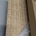 Foldable Storage Baskets with Handles Paper Rope Storage Baskets Rectangle Collapsible Hand Woven Storage Cubes Bins for Organizing Shelves Living Room Bedroom Pantry (4, 11'' x 11'' x 11'')