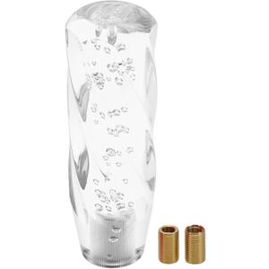 Car Shift Knob 15cm Durable | Front Shift Lever Knob Universal for Automatic and Manual Vehicle Acrylic Clear with 2 Adapter 1 Set