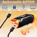 Dog Bark Deterrent Devices, 2X Ultrasonic Anti Barking Device for Dogs, 39 FT Range Outdoor Anti Barking Device for Dogs, 3-in-1 Training Modes with LED Flashlight, USB-C Rechargeable, Orange