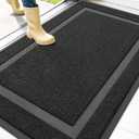 OLANLY Front Door Mat Outside 47x32, All-Season Heavy-Duty Rubber Doormat