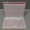 APHBZGE for iPad 6/5th Generation Case with Keyboard 2018/2017,Detachable Bluetooth Keyboard case for iPad Air 2/1,iPad Keyboard Case 9.7 inch with Pencil Holder,Square Keycaps,Pink