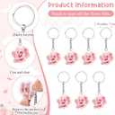 Landical 50 Sets Rose Baby Shower Party Favors A Message From The Bump Keychains Thank You Card Decorations for Gender Reveal Guest Gift