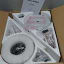 Modern Ceiling Fans with Lights - 42 inch Outdoor White Ceiling Fan with Light and Remote, Reversible DC Motor, 6-Speed Quiet 3CCT LED Dimmable for Bedroom, Indoor and Outdoor, Patios, ETL Listed