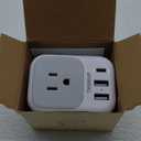 USB C Fast Charger, 20W PD USB Plug Adapter, TESSAN 3 USB Wall Charger Multiports (1 USB C Port), Cube Charging Station for Cruise, Home, Office, Dorm Essentials