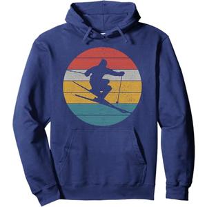 Vintage Ski Retro Skiing Freeski Skier Gift Pullover Hoodie Size S
