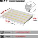 Shed Ramps, 27.6" x 37.4" Threshold Ramps for Doorways Home Steps, 800 Lbs Capacity Anti-Slip Portable Ramps for Garages, Barns, Metal Motorcycle Ramp for Wheelchairs, ATV, Lawnmower, Golf Cart