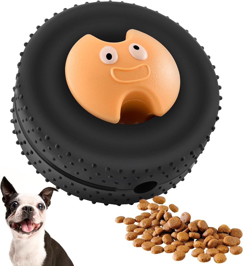 Treat Dispensing Dog Toys, Interactive Dog Puzzle Toys for Boredom Relief & Training, Teeth-Cleaning Chew Toys, Slow Feeders for Small & Medium Dogs
