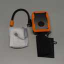 Portable Air Pump for Car Tires, 150 PSI Tire Inflator Cordless with LED Light, Auto Shut-off Air Compressor Bike Tire Pumps with Pressure Gauge for Car Bicycle Motorcycle Ball, Gifts for Men & Women (Black&orange)