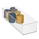 mDesign Plastic Drawer Organizer Box, Long Storage Organizer Bin Container; for Closets, Bedrooms, Use for Leggings, Socks, Ties, Jewelry, Accessories  Lumiere Collection  Clear