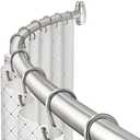 Curved Shower Curtain Rod, TOPROD Round Shower Curtain Rod 48-72 Inches Adjustable, Rounded Bowed Stainless Steel Shower Rods for Bathroom, Bathtub, More Shower Space, Brushed Nickel, Need to Drill