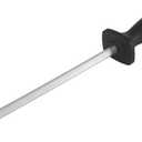 Smiths 9-Inch Sharpening Steel  High-Carbon Steel Knife Sharpener  Hanging Hook  Protective Hand Guard  Quick Straight Blade Sharpening